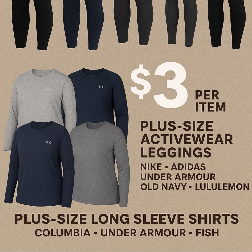 🔥 $3 Plus-Size Activewear Sale!